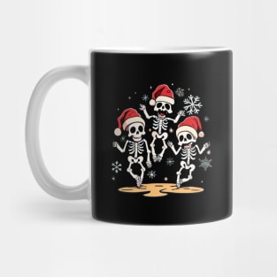 Skeleton Snow Dance Merry Christmas Xmas Festive Mug